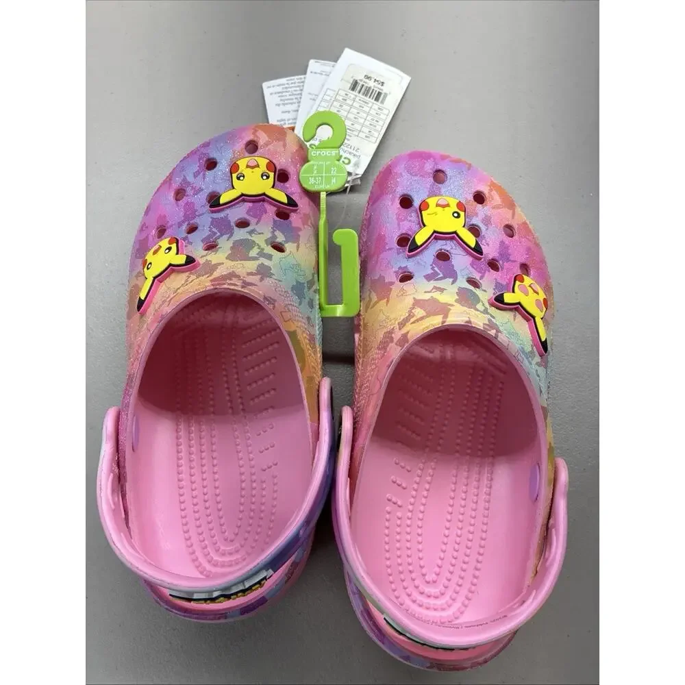 Crocs Pikachu Classic Clog Pokemon Slide Slip On Pink 211229-90H Kid's Size 4 J4